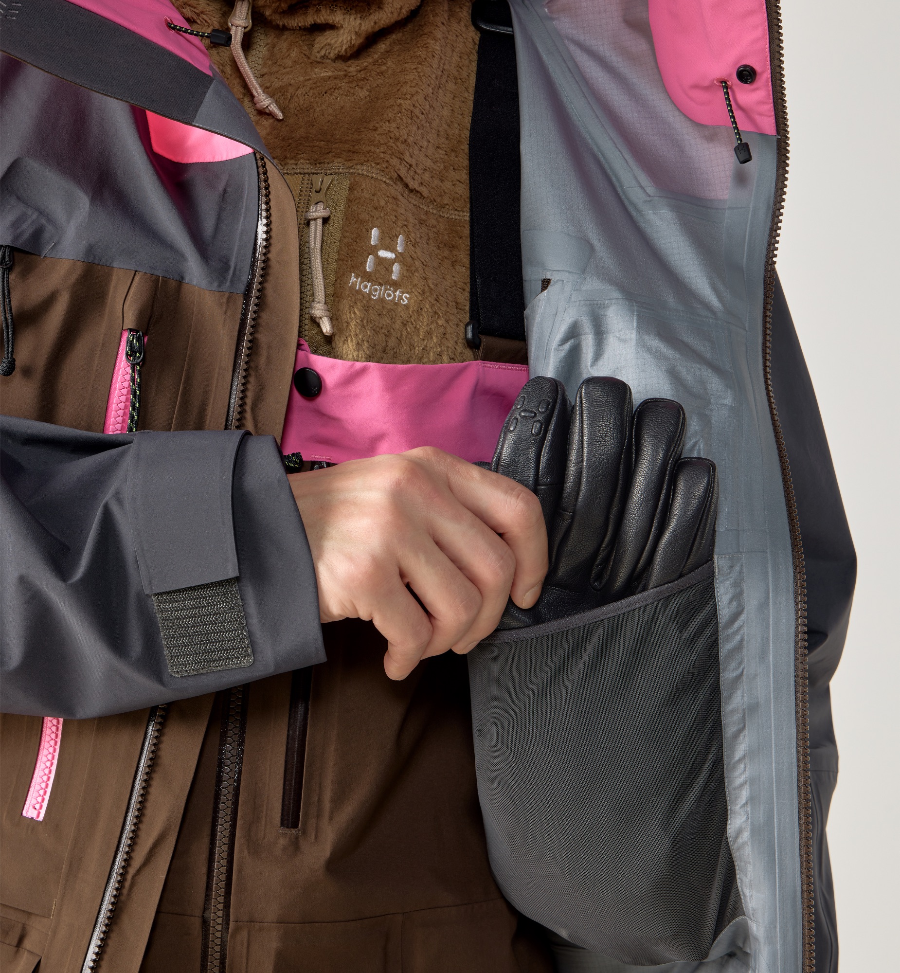 Haglöfs Men's Vassi GTX Pro II Jacket Lantana Pink / Woodland Brown 10