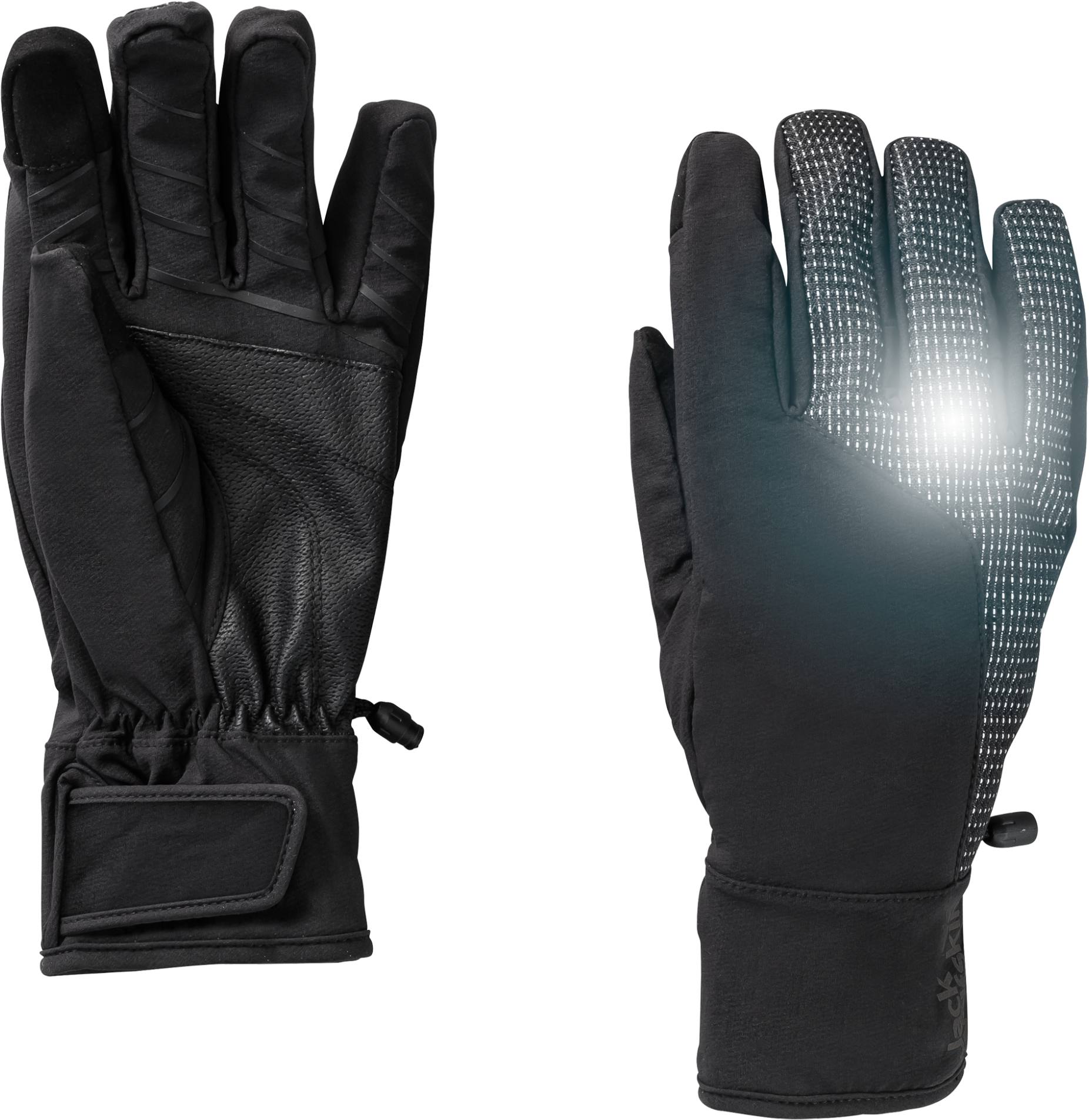 Jack Wolfskin Night Hawk Gloves Musta 02