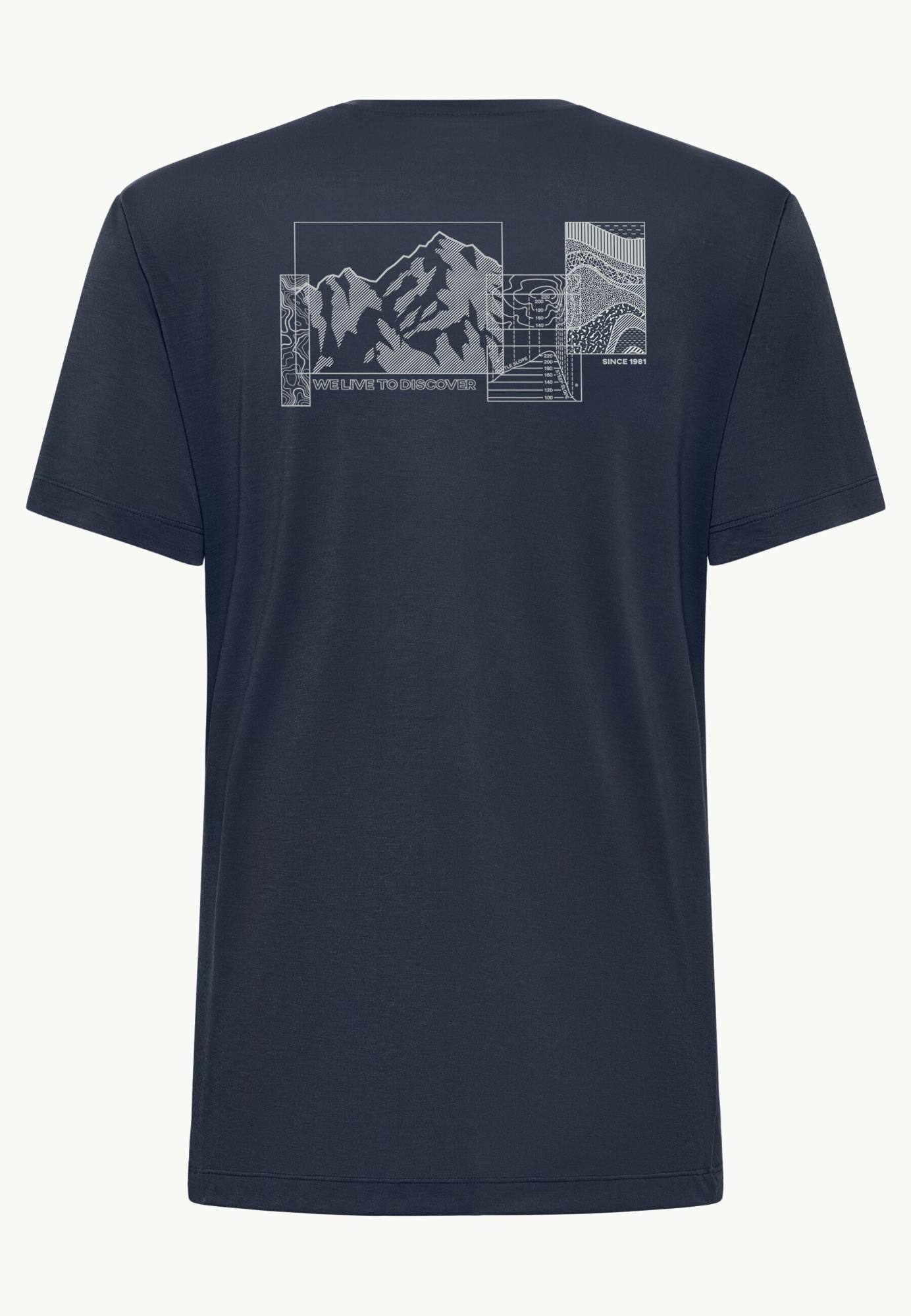 Jack Wolfskin Men's Vonnan Graphic Tee Midnight Sky 07
