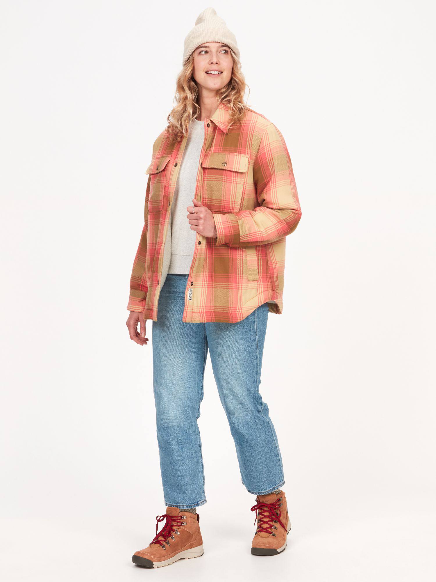 Marmot Women's Ridgefield Sherpa Light Flannel Jacket Grape 05