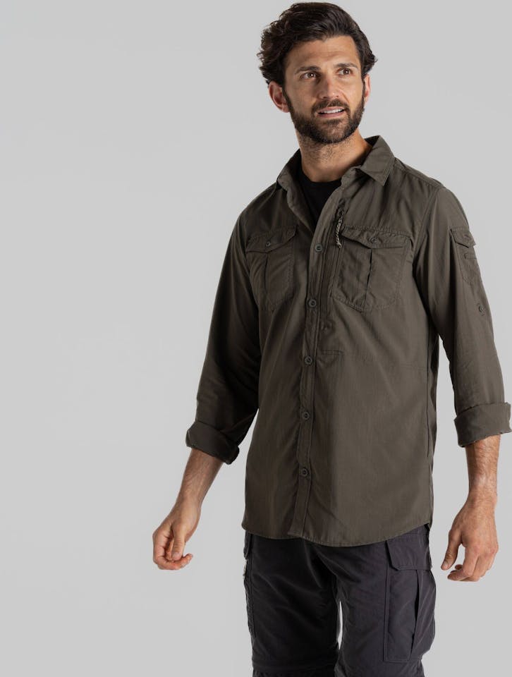 Craghoppers Men's Nosilife Adventure LS III Shirt Dark green 02