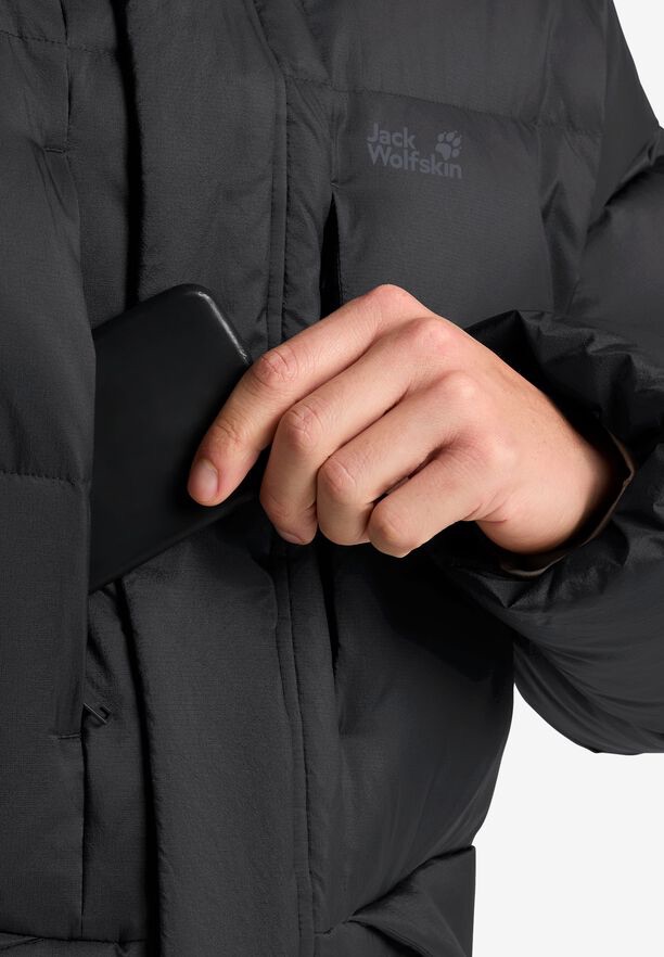 Jack Wolfskin Men's Icy Hill Coat RDS - Miesten untuvatakki Musta 06