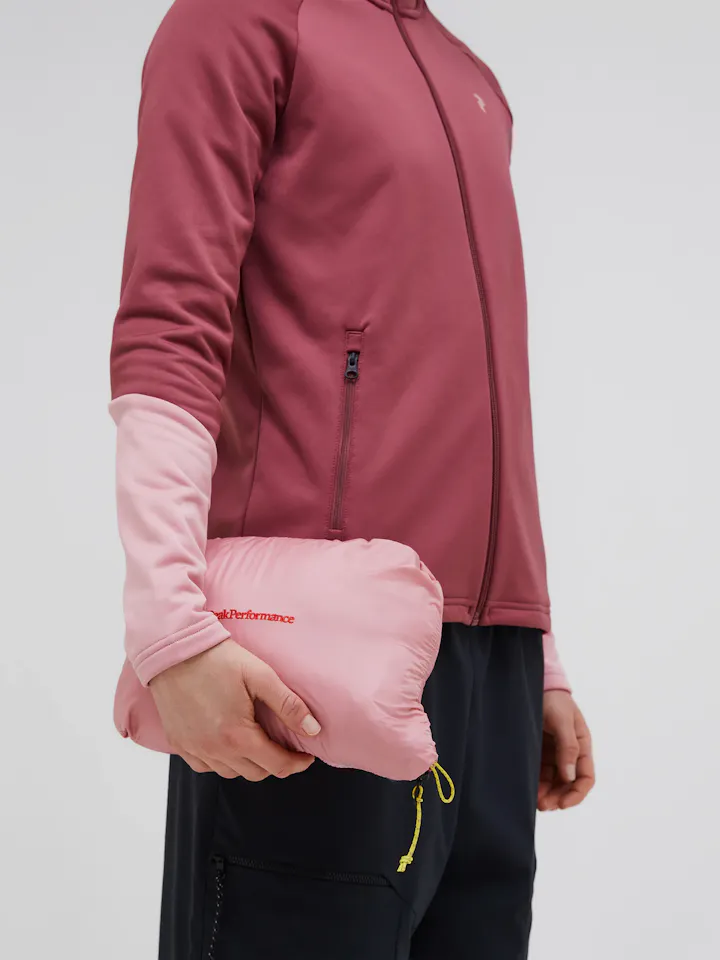 Peak Performance Women's Helium Utility Down Hood - Naisten kevytuntuvatakki Misty lavender / canary lime 10