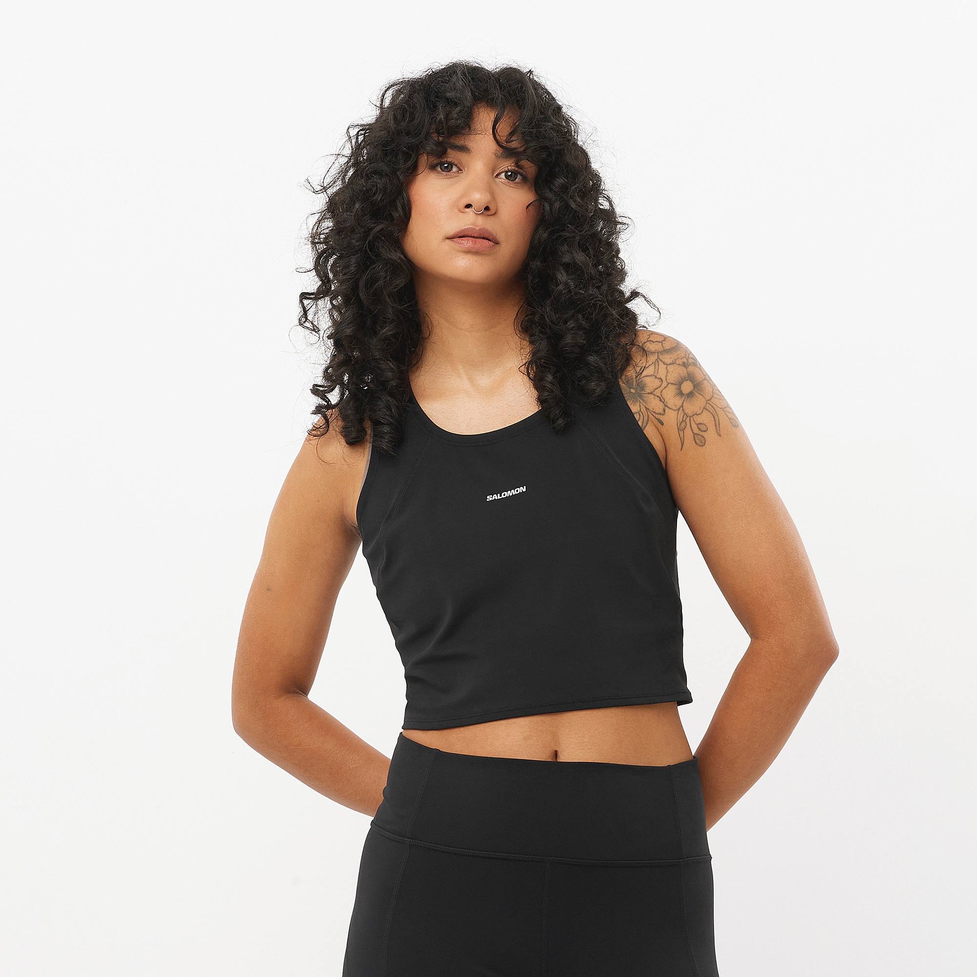 Salomon Women's Shakeout Bliss Tanklette Black 02