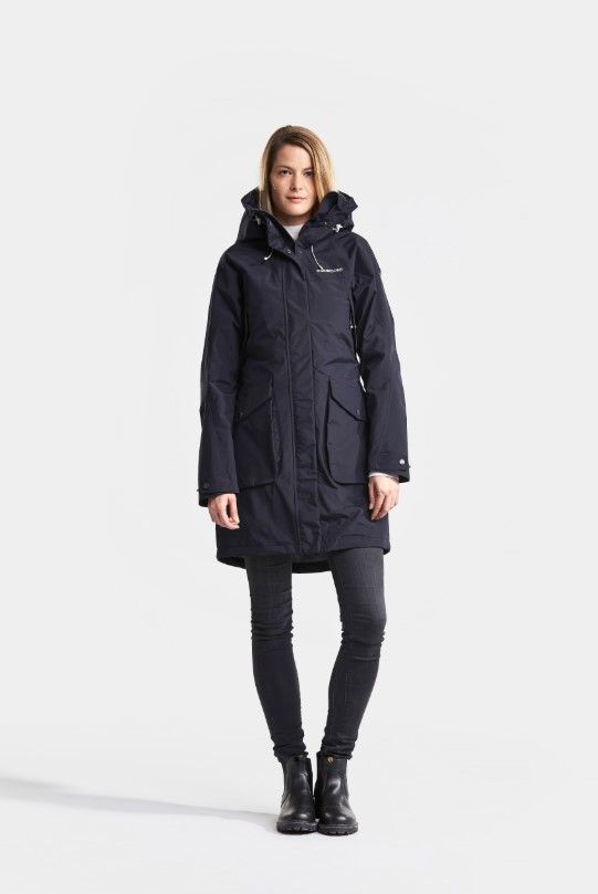 Didriksons Women's Thelma Parka 36 tummansininen (Second Hand) tummansininen 04