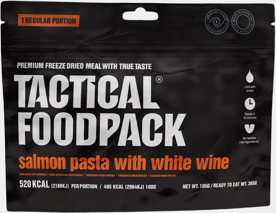 Tactical Foodpack Salmon Pasta With White Wine  01