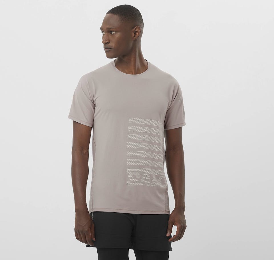 Salomon Men's Sense Aero Graphics Tee Etherea 01