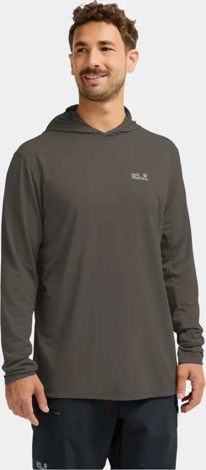 Jack Wolfskin Men's Prelight Suncool Hoody Flint 01