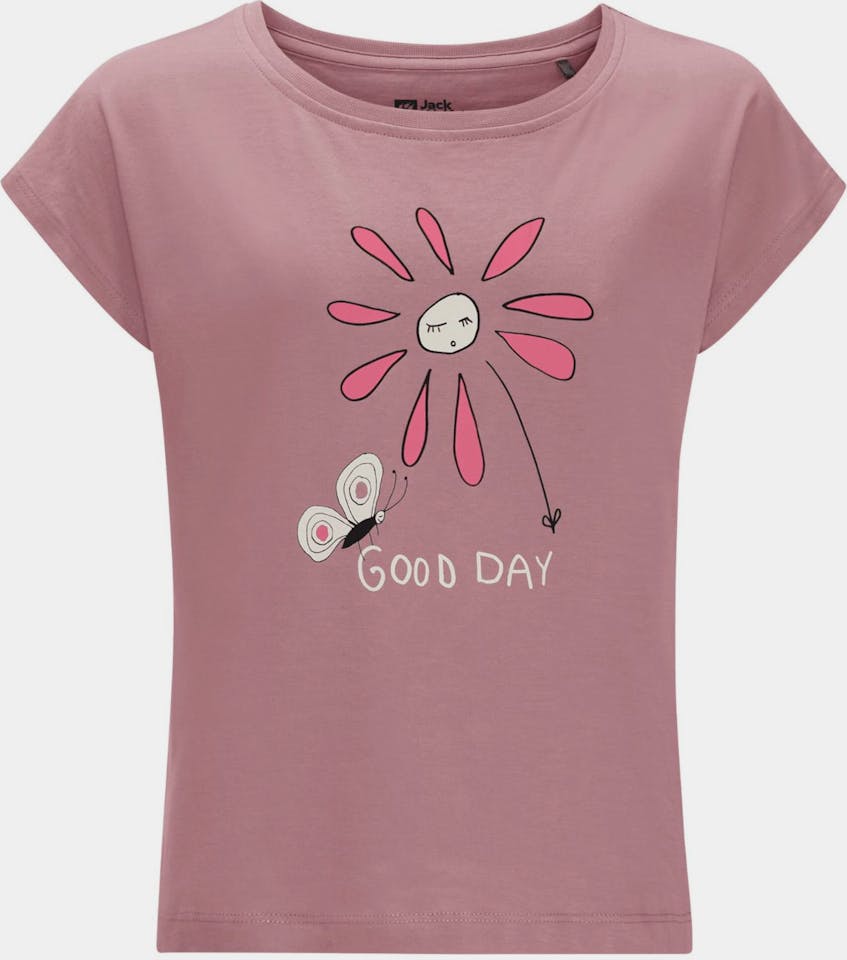 Jack Wolfskin Girl's Good Day Tee Vaaleanpunainen 01