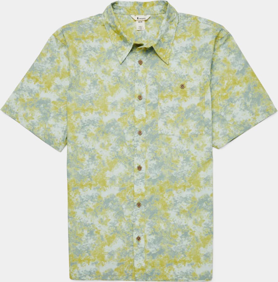 Cotopaxi Men's Estival Button Up Short Sleeve Shirt Galactic Lemongrass 01