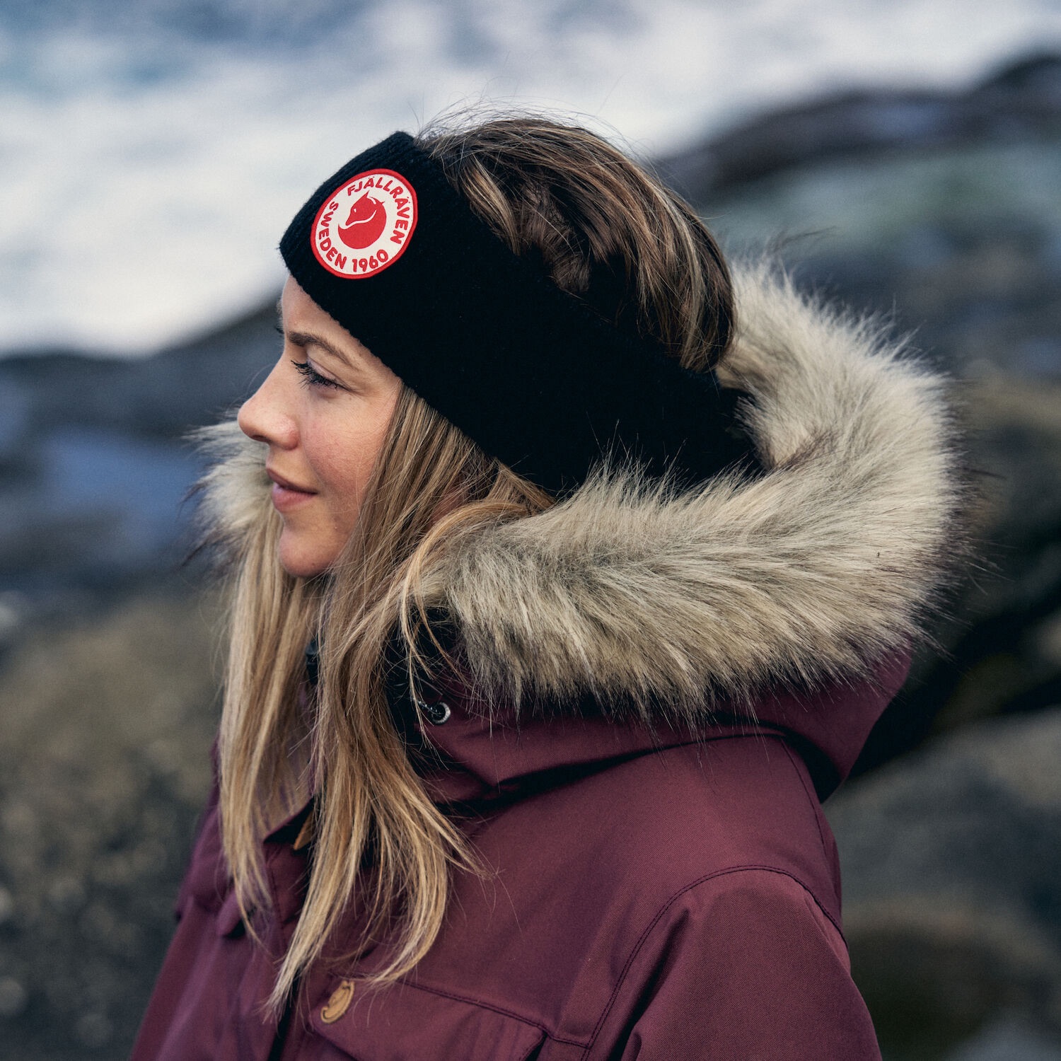 Fjällräven 1960 Logo Headband Dusty Rose 06