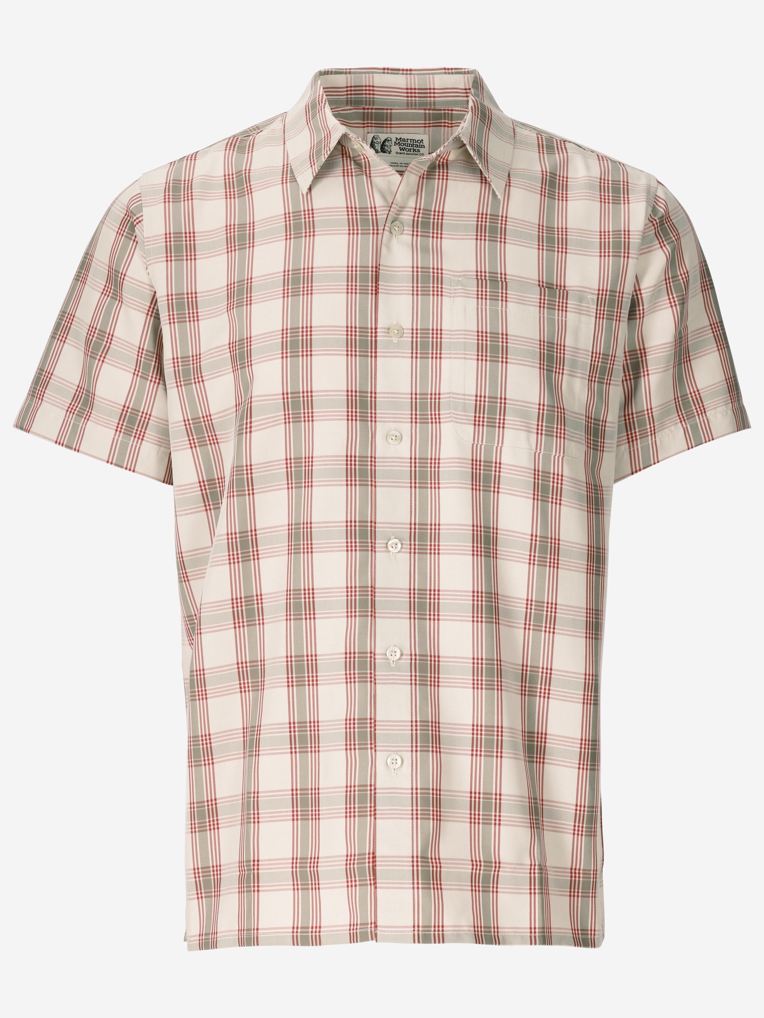 Marmot Men's Eldridge Novelty Classic Short Sleeve Birch Bark Oliver Plaid 03