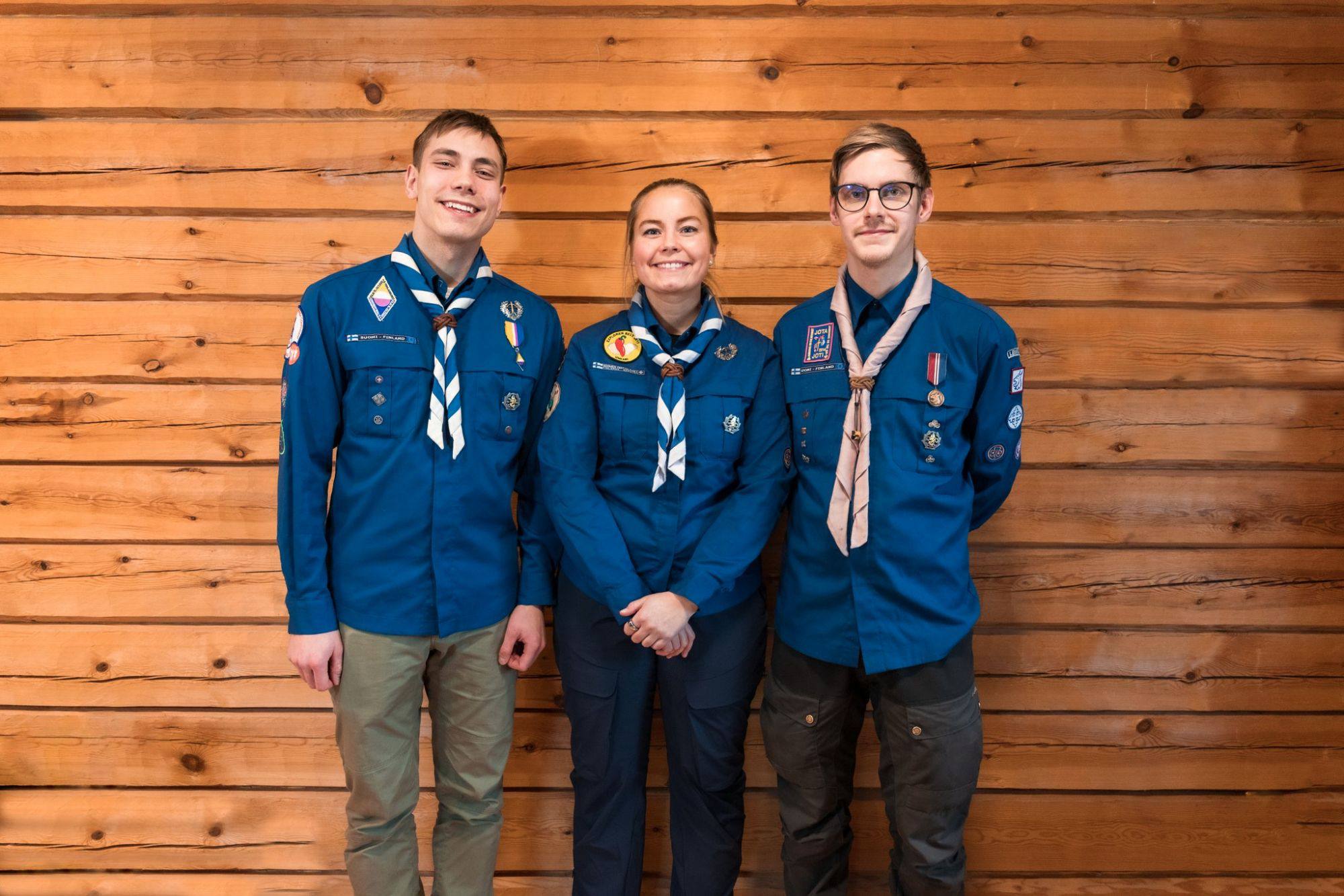 Partiotuote Nykymallin mukainen partiopaita, naisten, sininen  03