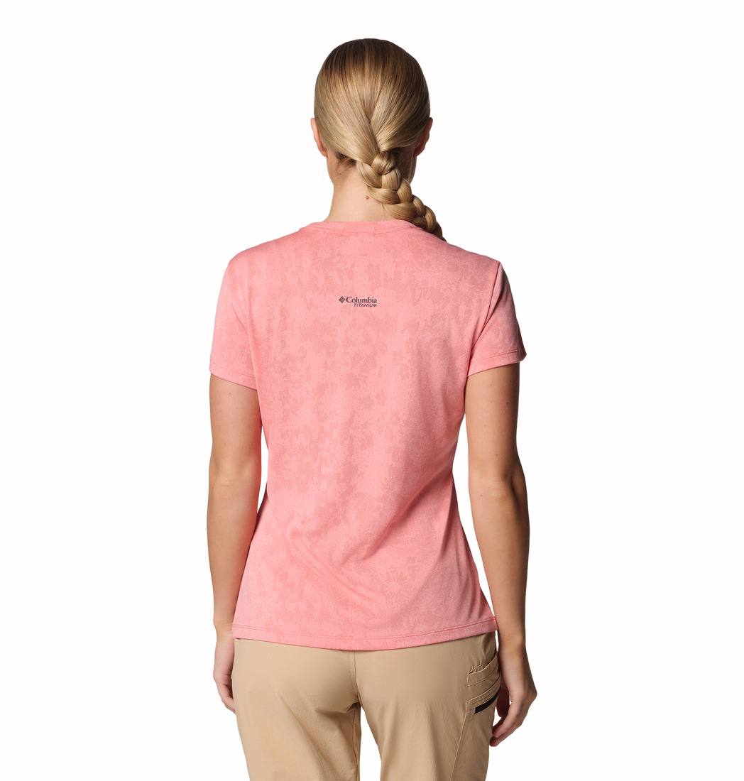 Columbia Women's Bluebird Canyon Tee Short Sleeve Alpenglow 04
