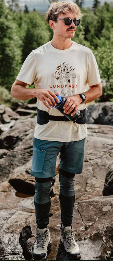 Lundhags Men's Järpen Print Tee Chalk 03