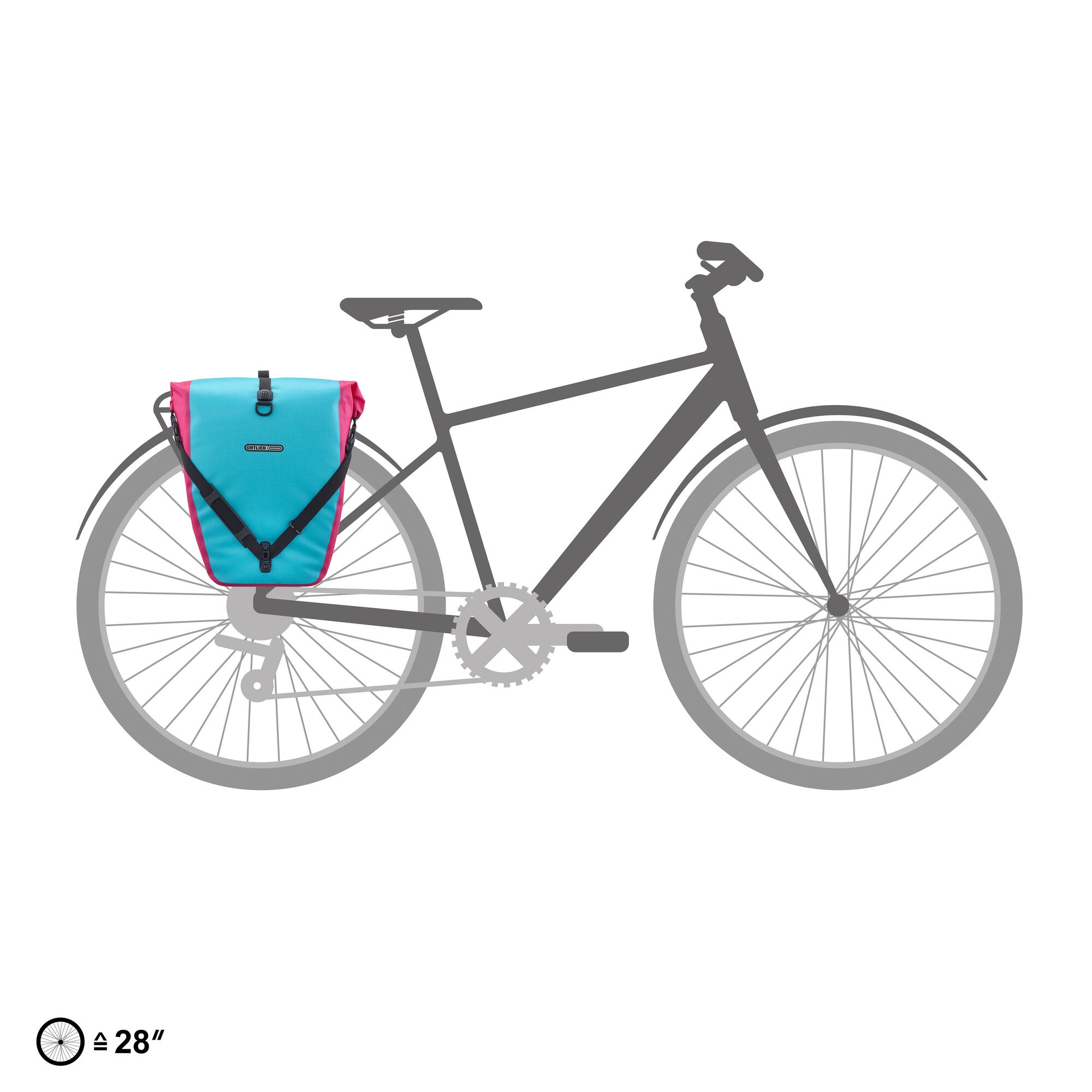 Ortlieb Back-Roller Cyber, yksi kappale Sininen / Pinkki 07