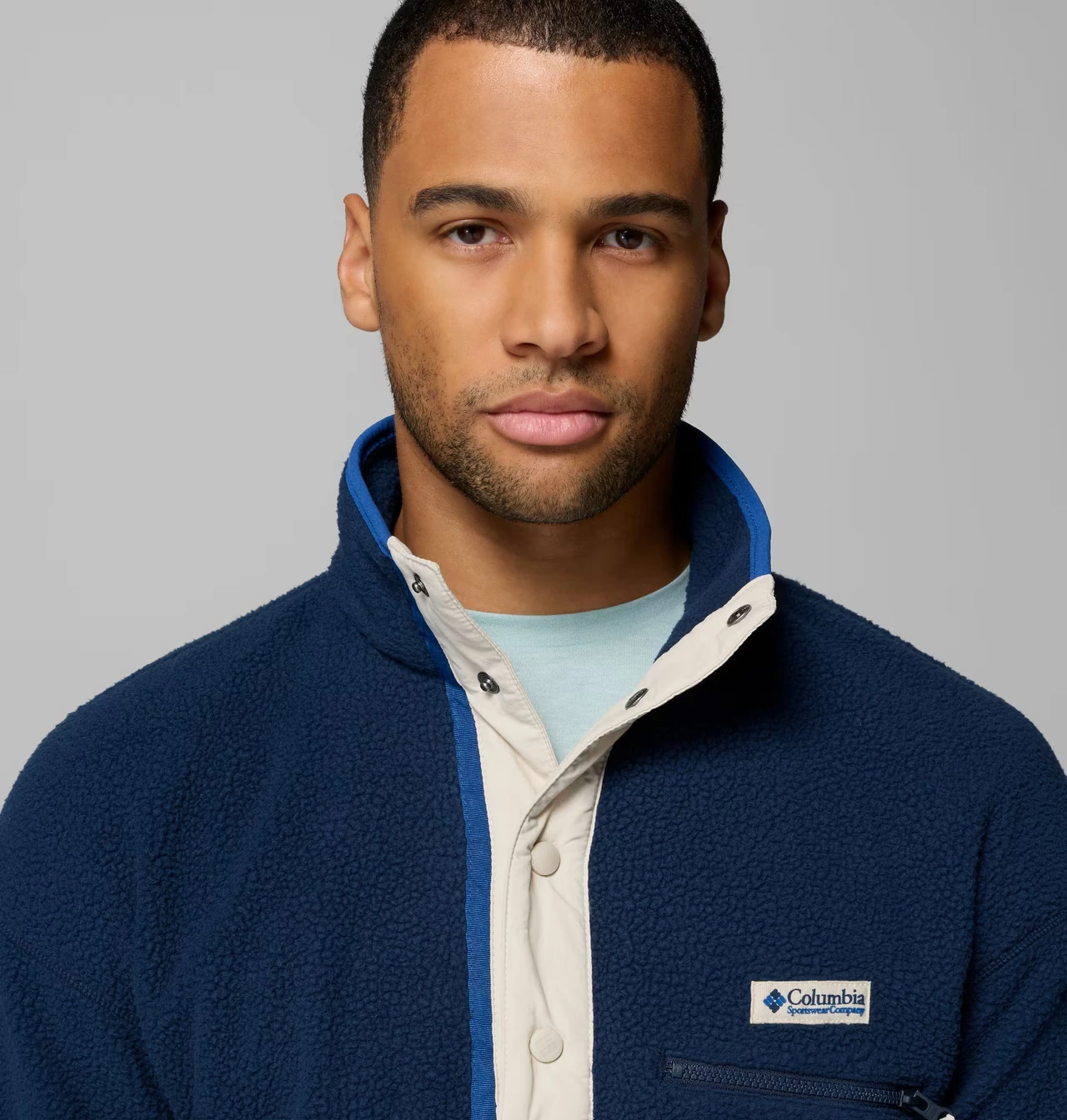 Columbia Men's Helvetia II Half Snap Fleece Pullover Navy 02