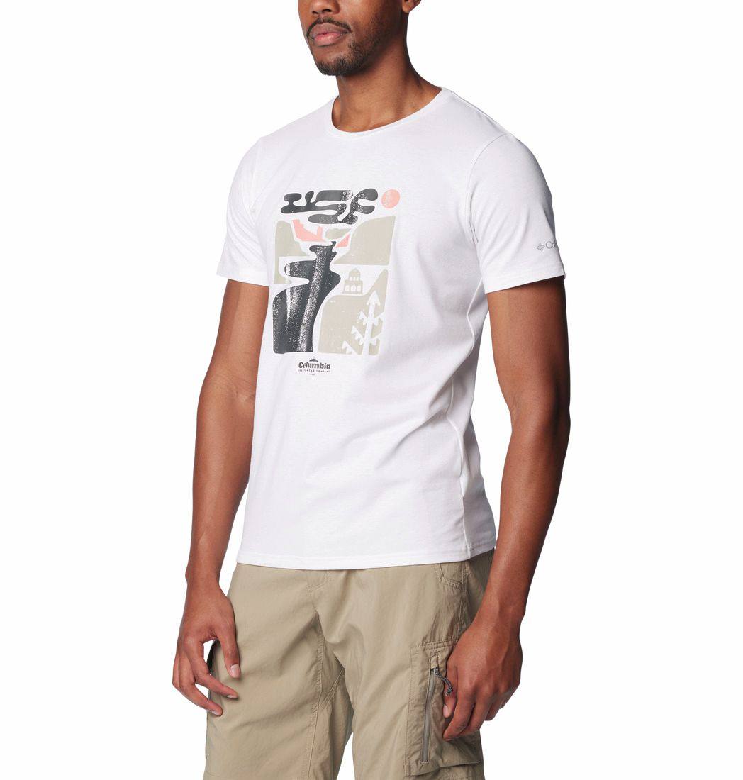 Columbia Sun Trek Graphic SS Tee Valkoinen 04