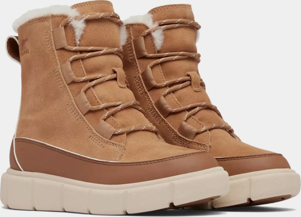 Sorel Youth Explorer III Lace Tawny Buff, Bleached Ceramic 02
