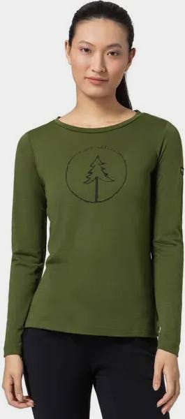 Supernatural Women's Bubble Tree Long Sleeve Green 01