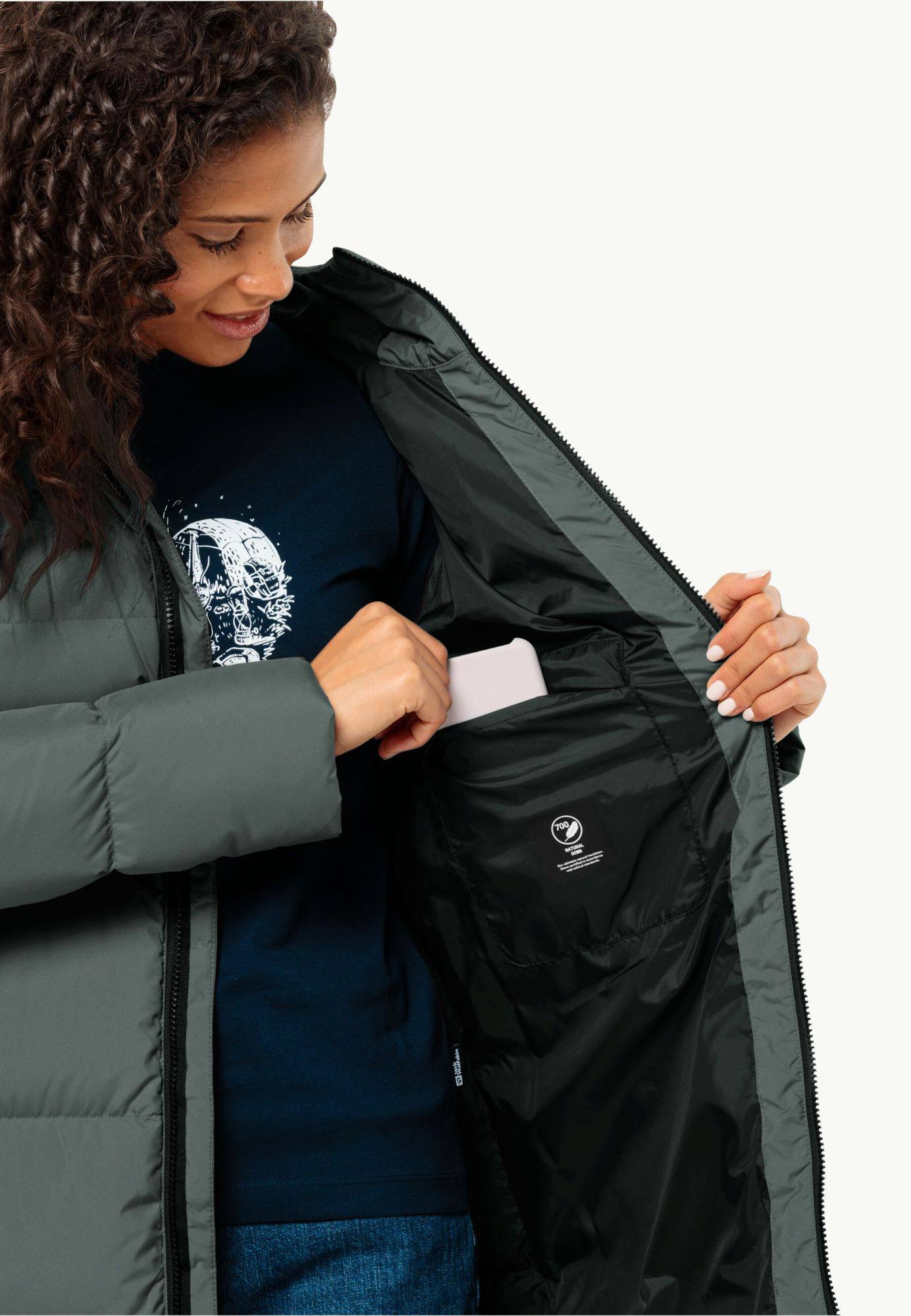 Jack Wolfskin Women's Frozen Lake Coat Slate Green 07