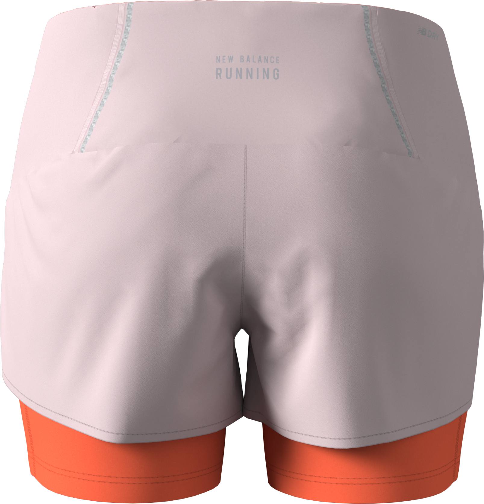 New Balance Women's Print Impact Run 2in1 Shorts Pink 02