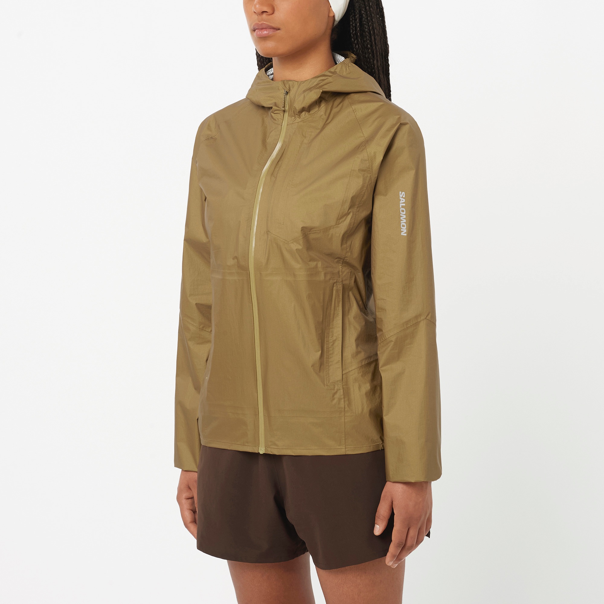 Salomon Women's Bonatti Waterproof Jacket Olive 02