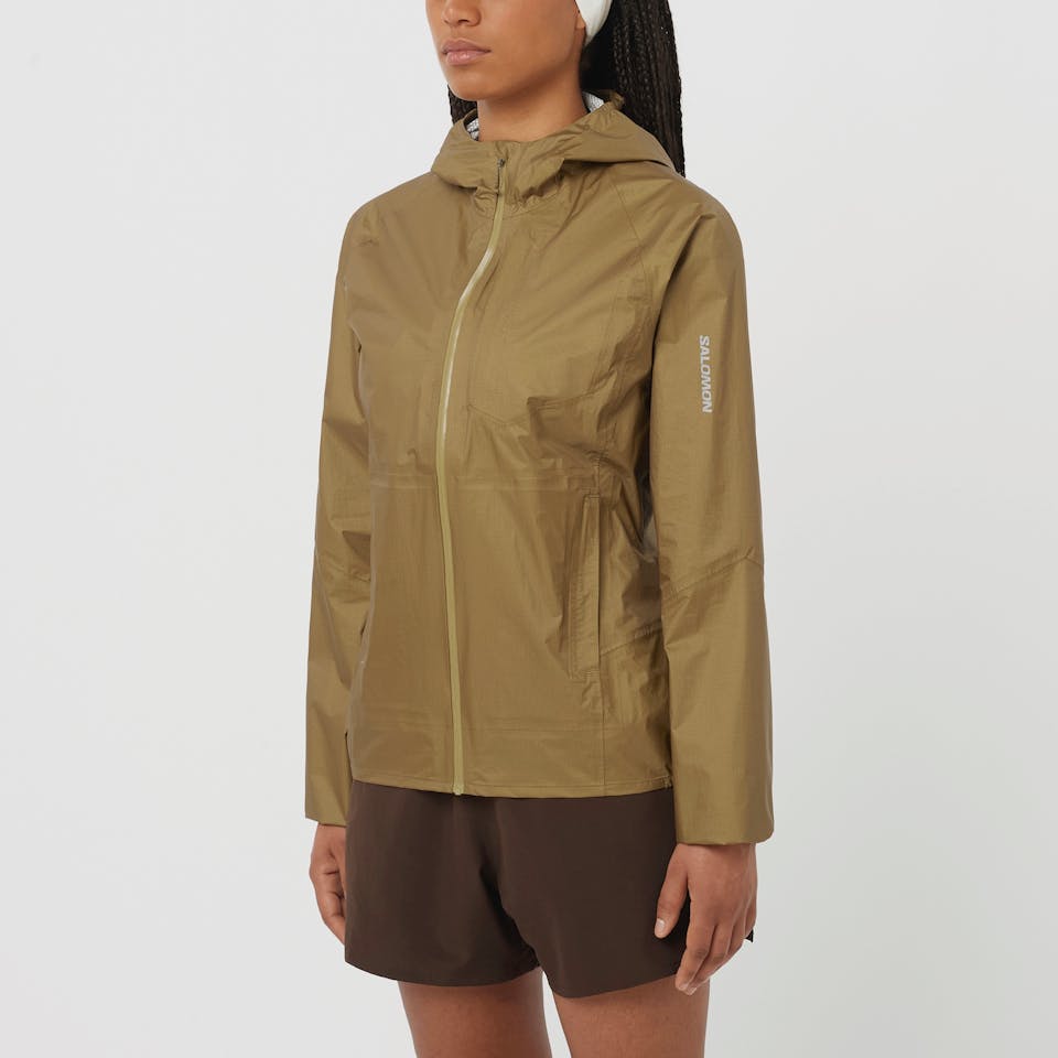 Salomon Women's Bonatti Waterproof Jacket Olive 02