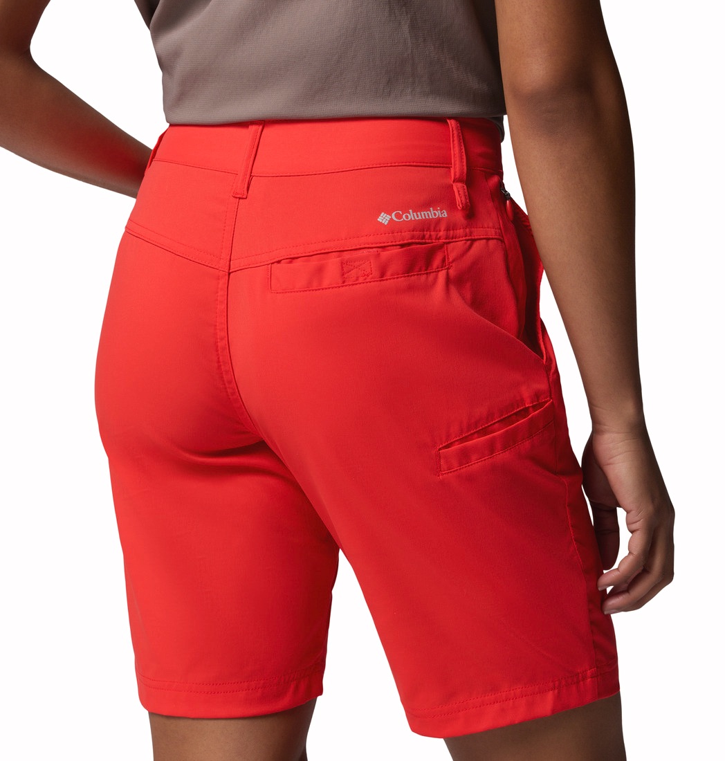 Columbia Women's Leslie Falls Long Hiking Shorts II Poppy 07