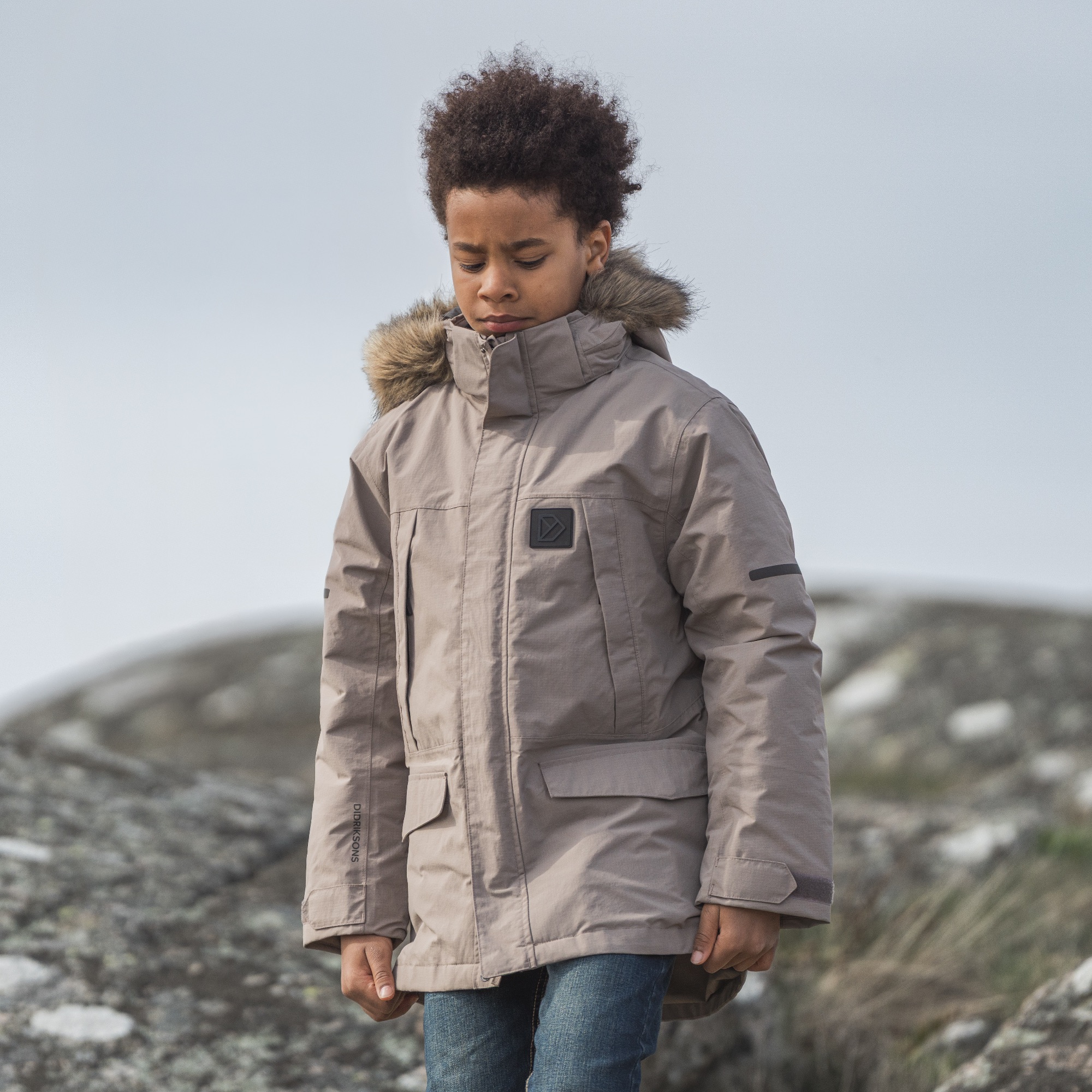 Didriksons Sylvin Kids Parka Ash 05