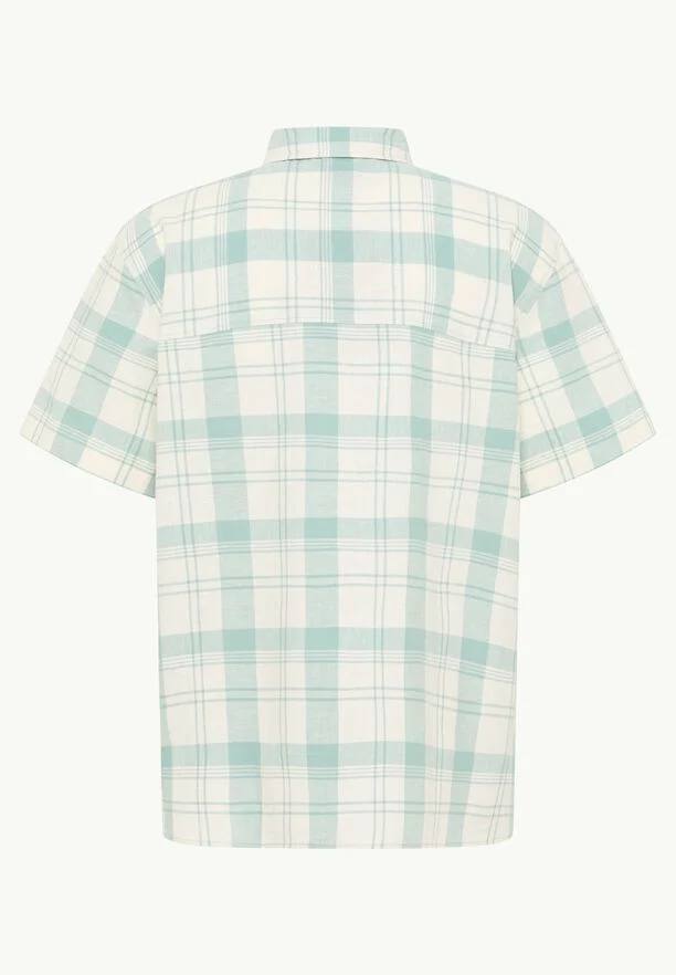 Jack Wolfskin Men's Great Plains Short Sleeve Shirt Check soft jade 05
