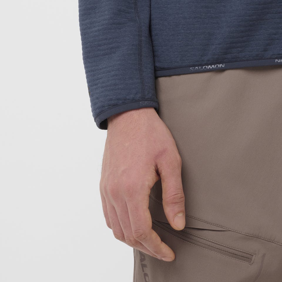 Salomon Men's Essential Lightwarm Half Zip Night blue 05