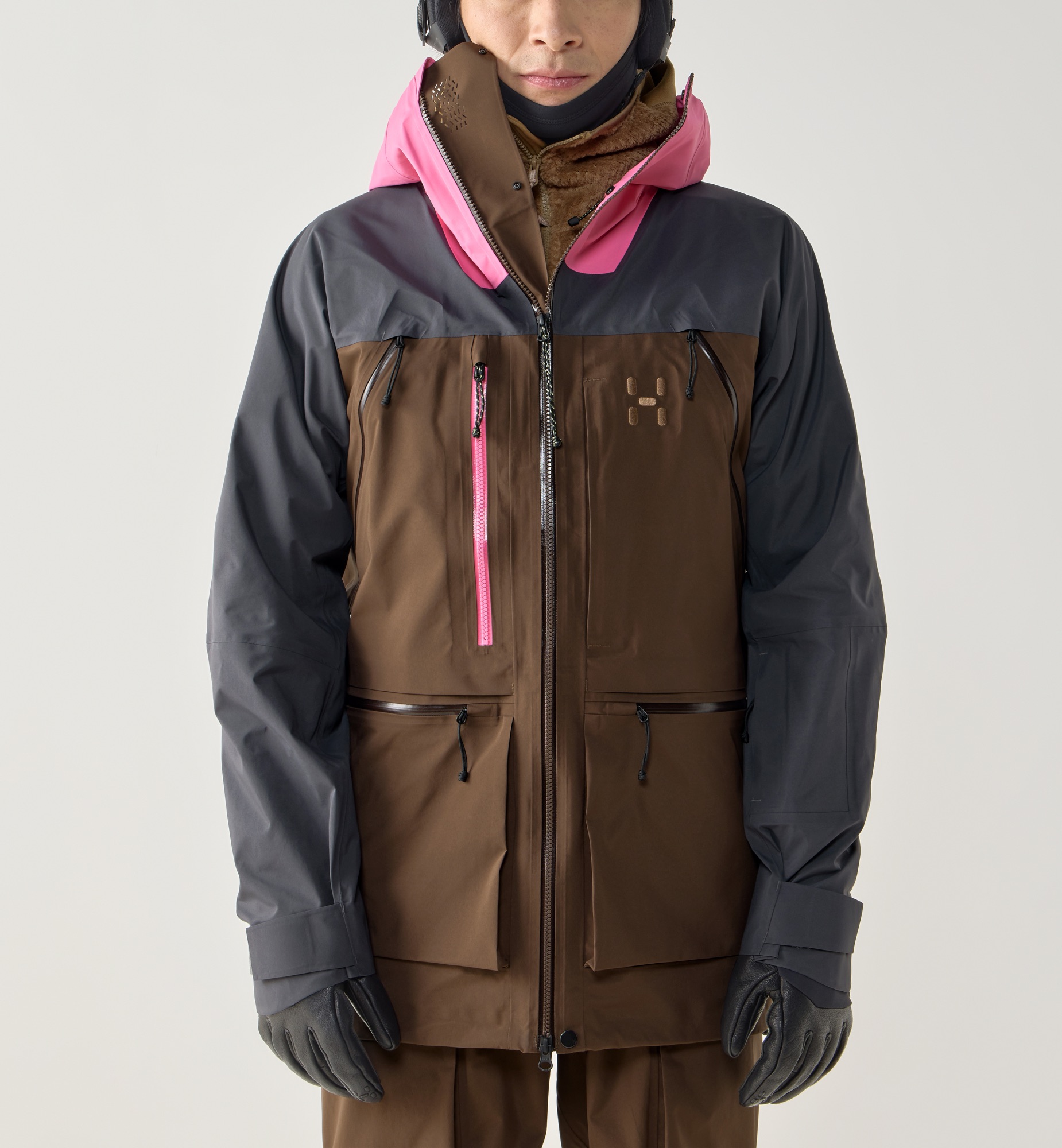 Haglöfs Men's Vassi GTX Pro II Jacket Lantana Pink / Woodland Brown 04