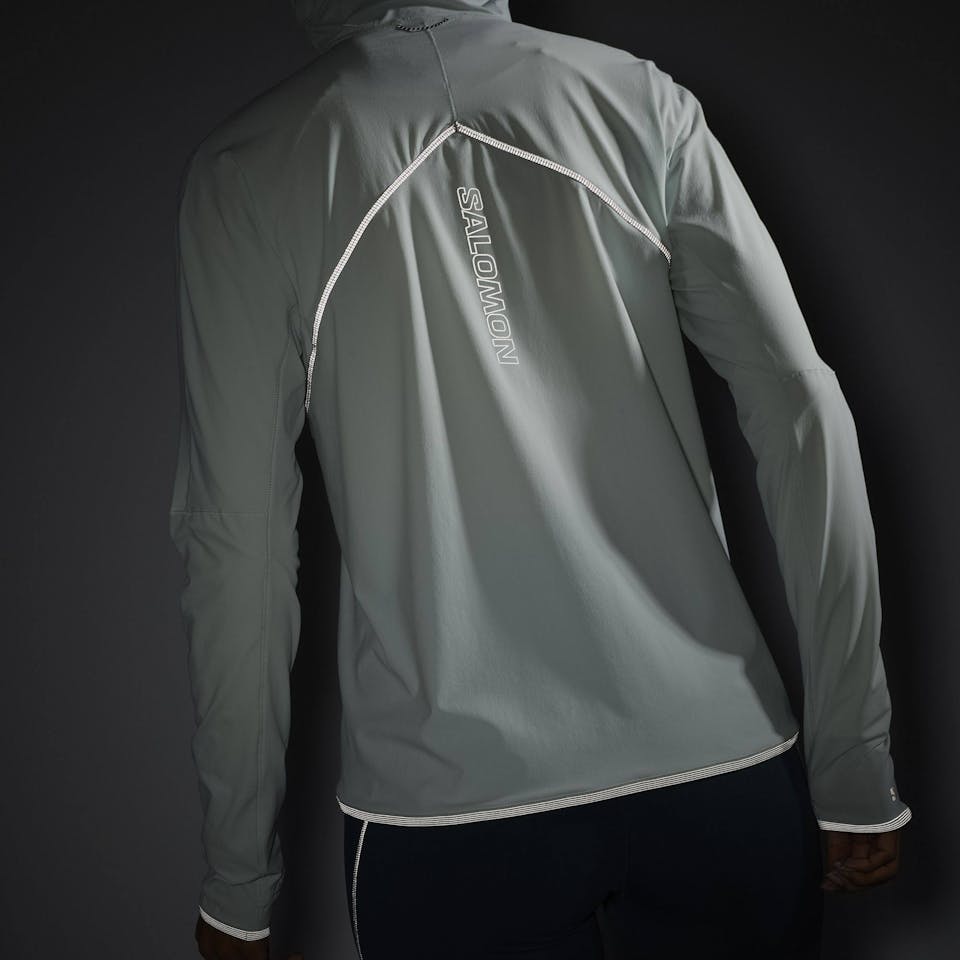 Salomon Women's Sense Aero Hybrid Half Zip Hoodie Light blue 08