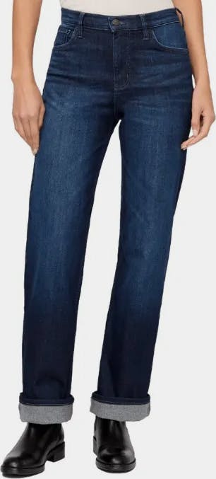 Duer Women's Tech Fleece High Rise Straight Dark Indigo 01