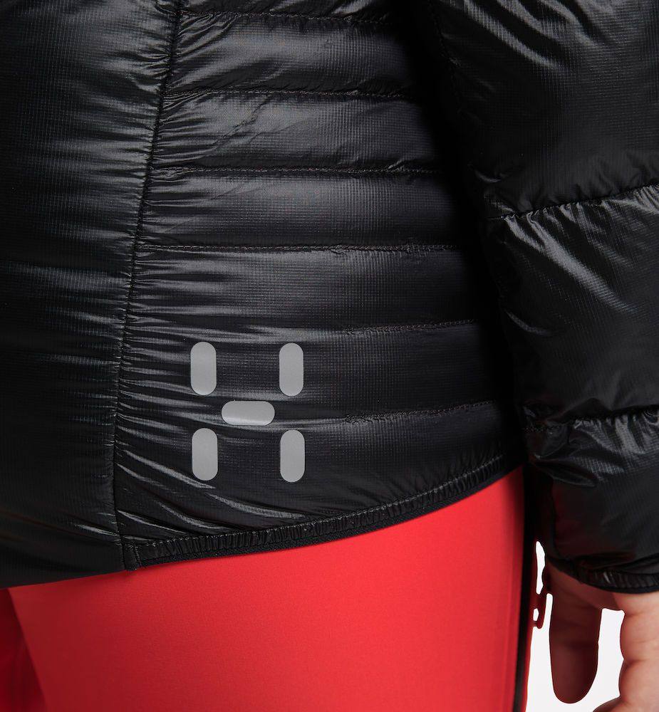 Haglöfs Women's L.I.M ZT Down Jacket - Naisten untuvatakki Musta / Punainen 07
