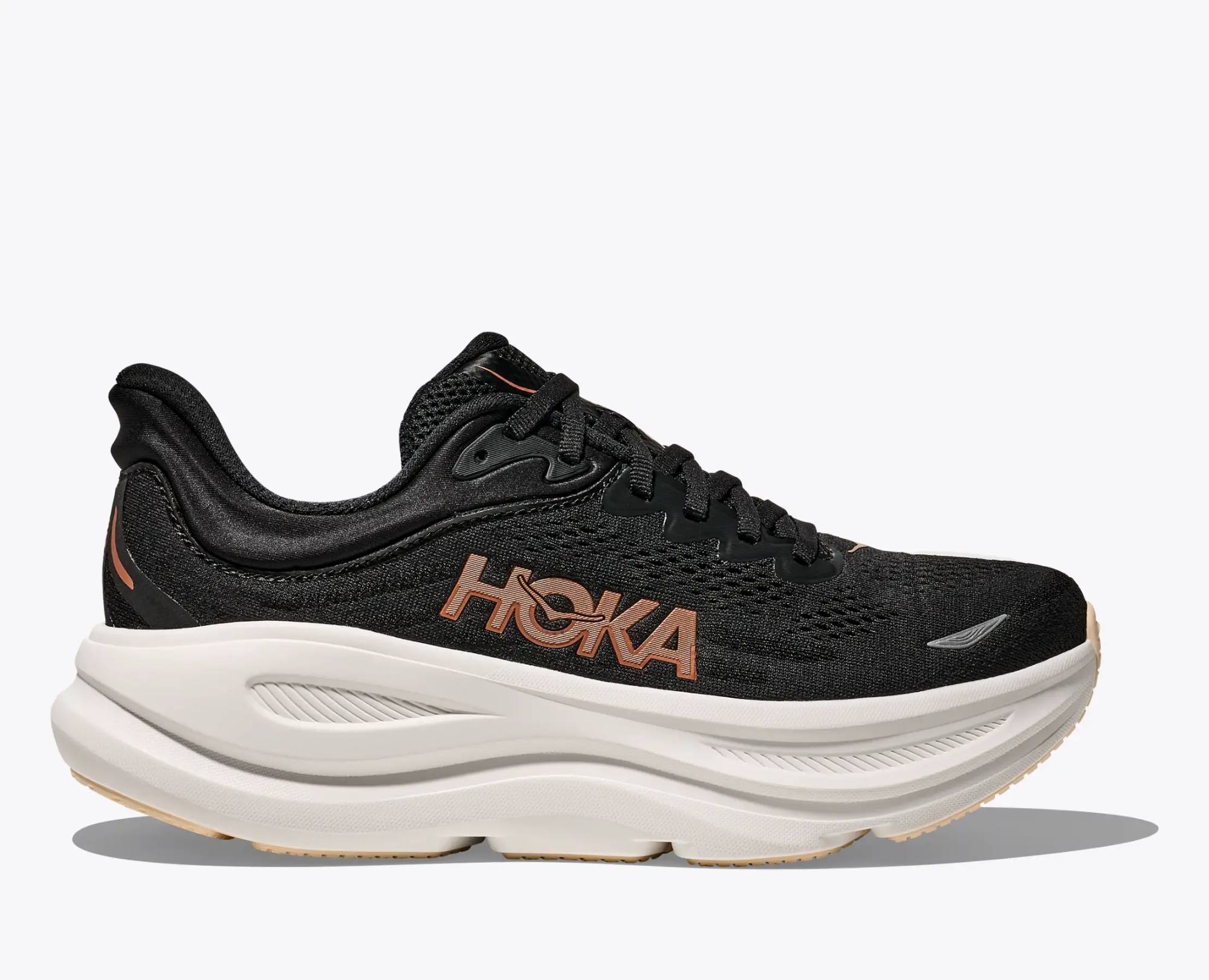 Hoka Women's Bondi 9 Black / Rose Gold 03