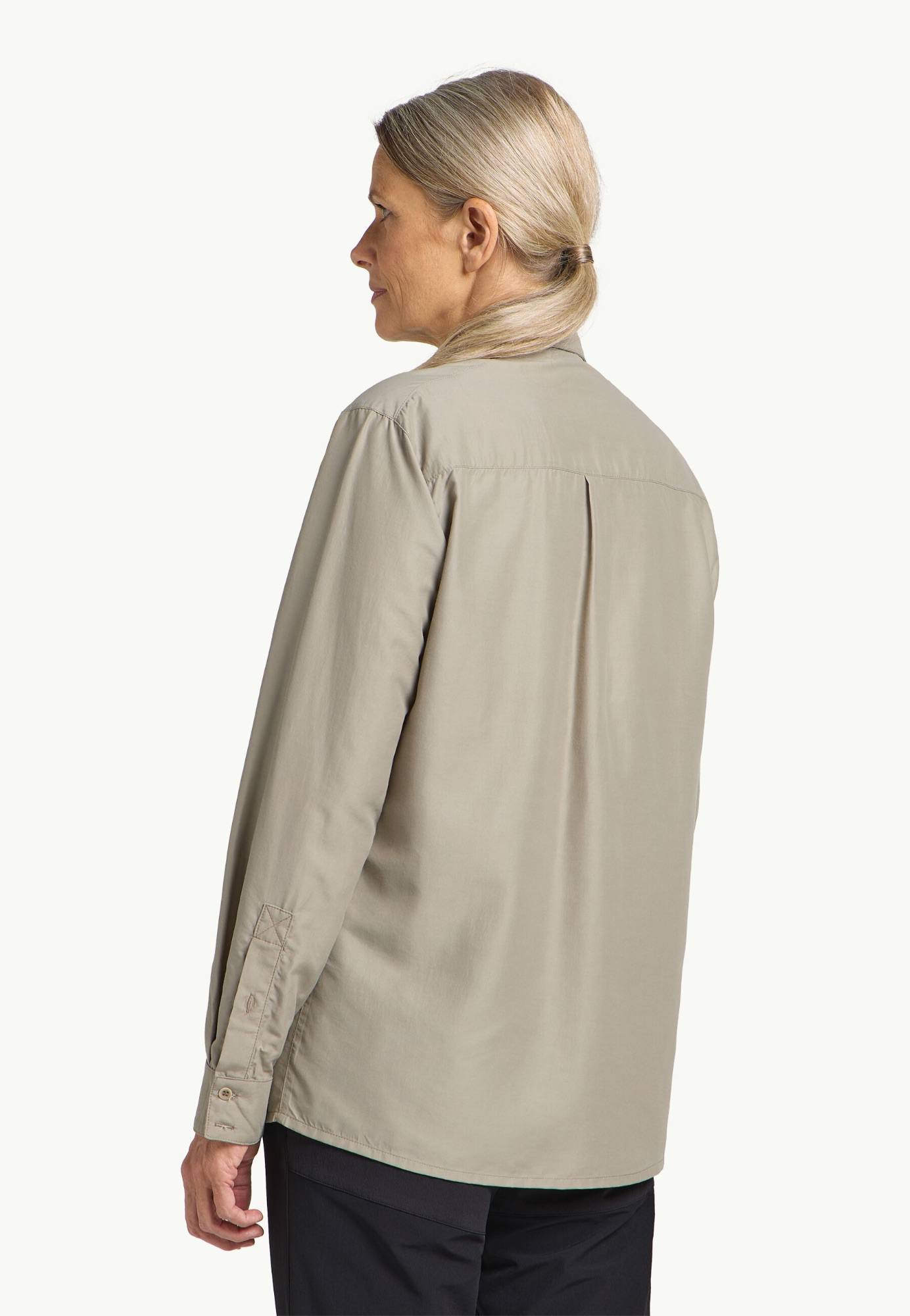 Jack Wolfskin Women's Barrier LS Shirt Stone 02