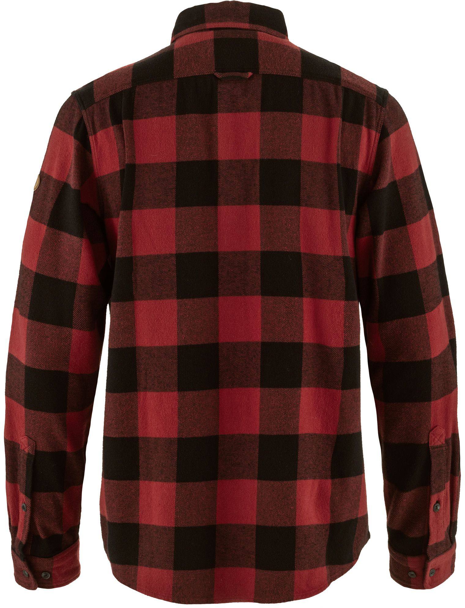 Fjällräven Övik Heavy Flannel Shirt Musta / Punainen 02