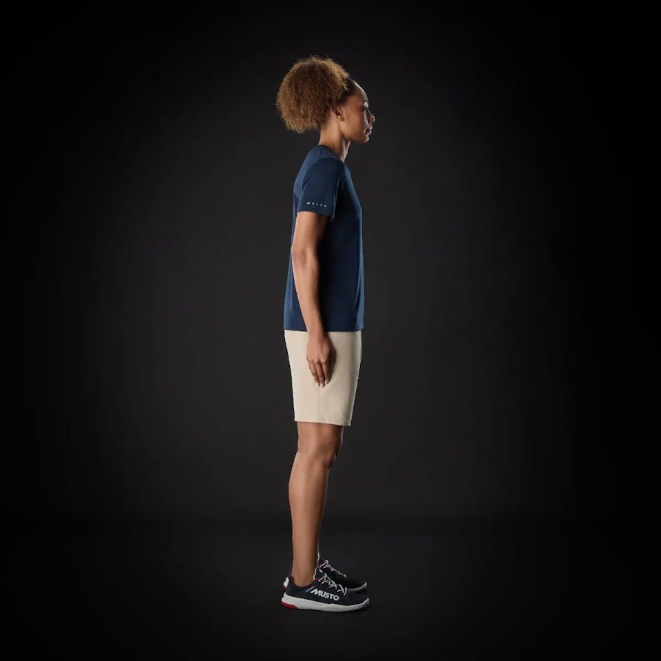 Musto Women's Evo Crew Sunblock Tee Navy 03