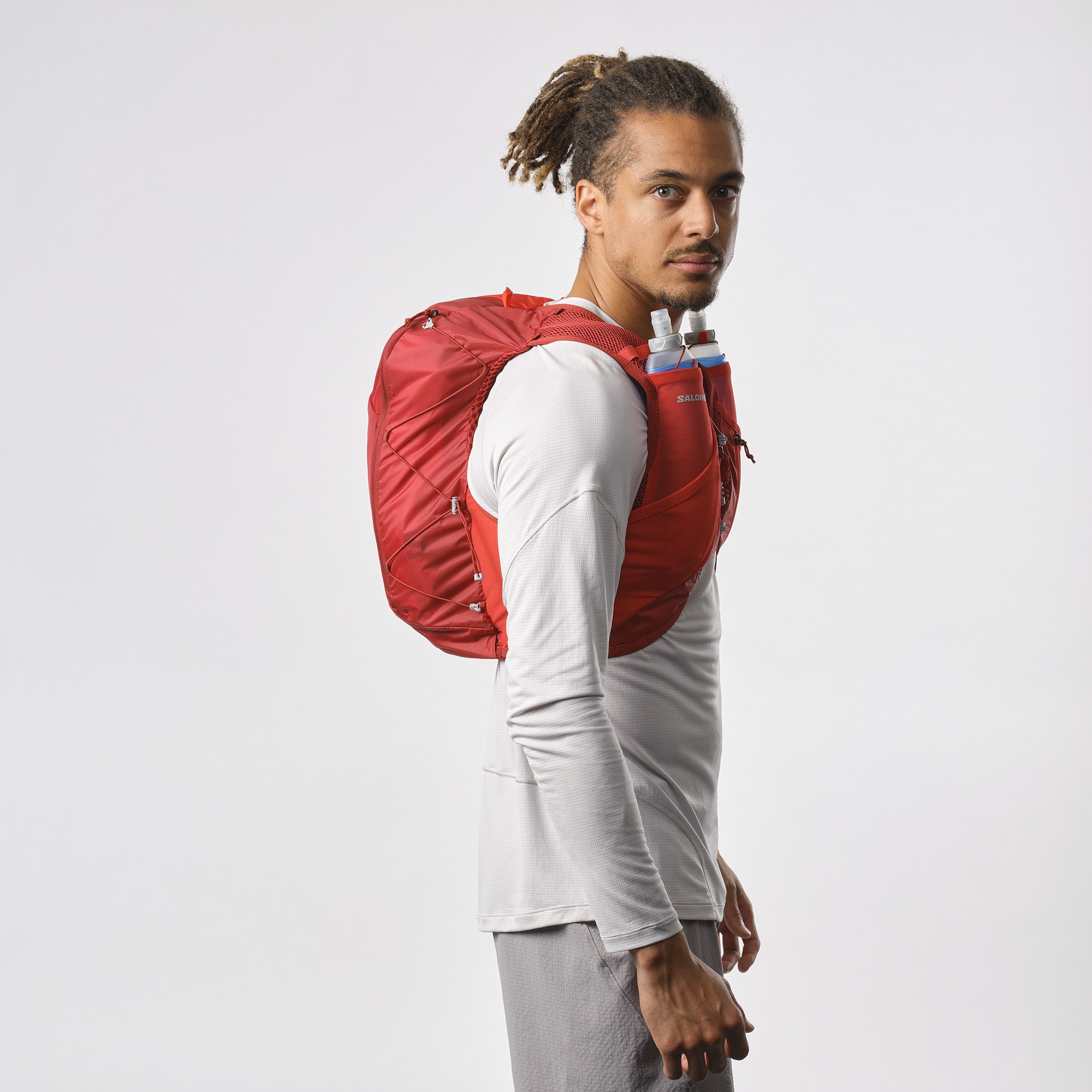 Salomon Men's Active Skin 12 Set RED DAHLIA/HIGH RISK RED 02