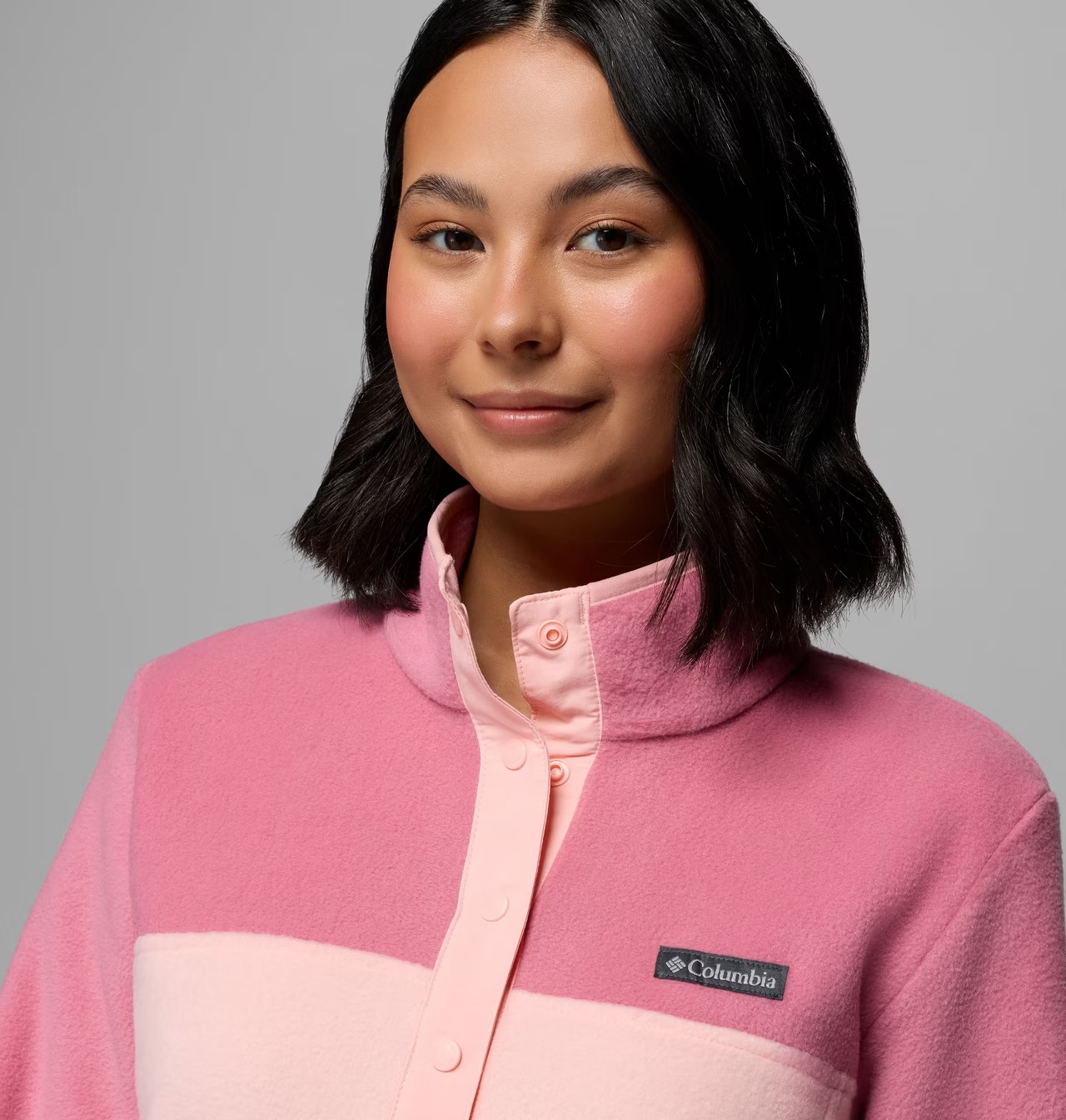 Columbia Women's Benton Springs Half Snap Pullover Fleece II Pink Sand, Rosette 02