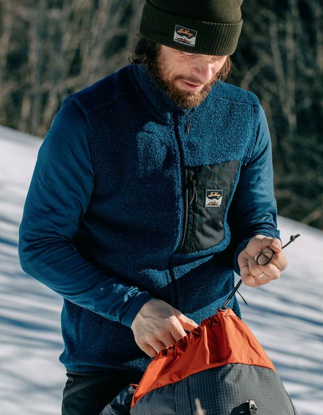 Lundhags Men's Flok Wool Vest Pile Sininen 04