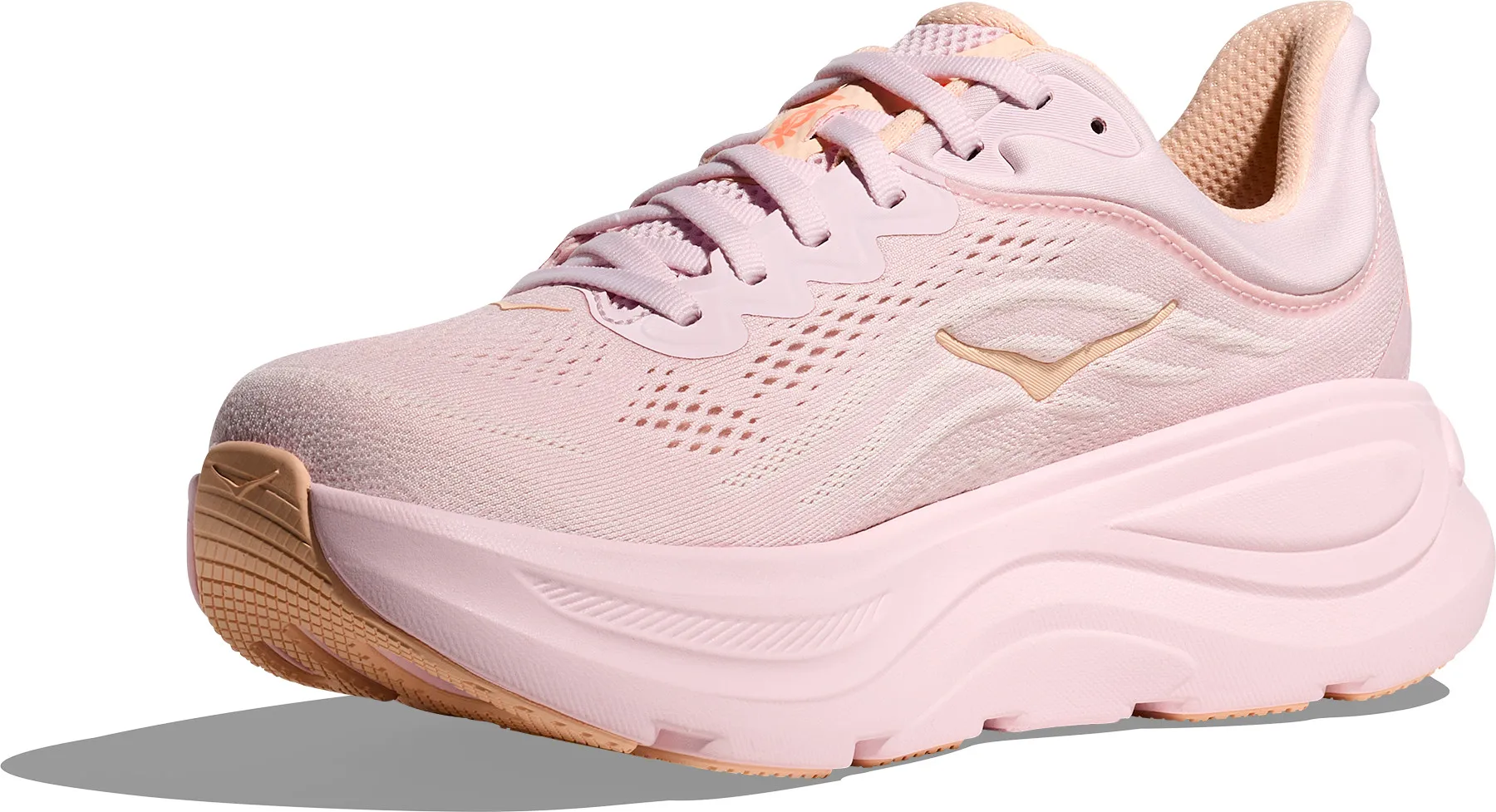 Hoka Women's Bondi 9 Lilac Cream / Tangerine Glow 04
