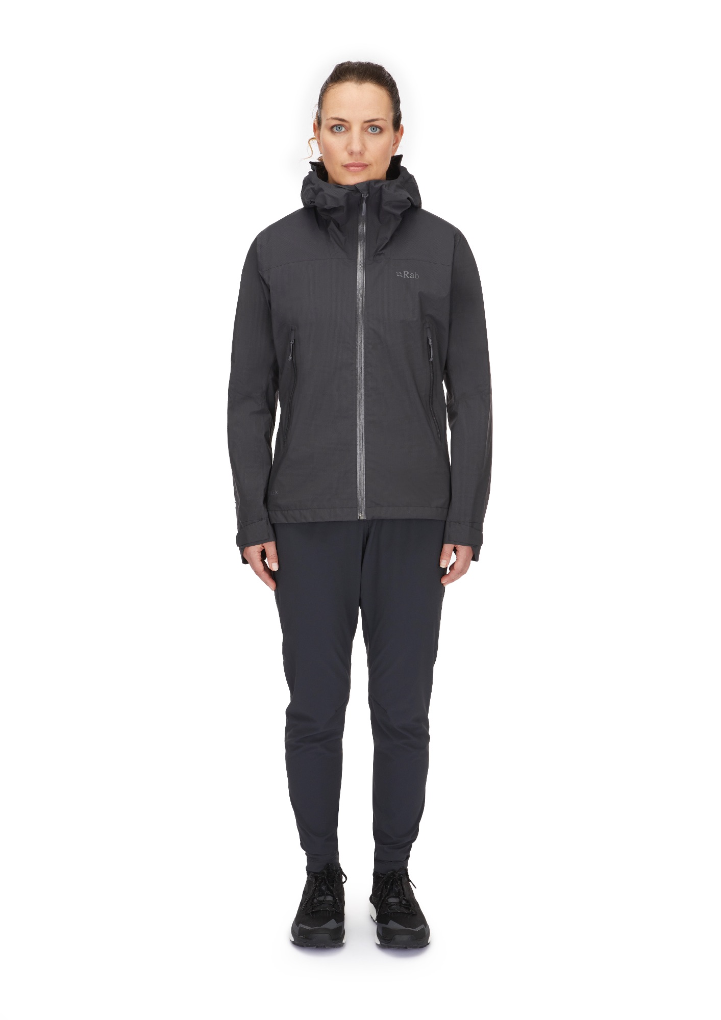 Rab Women's Downpour Light Jacket Anthracite 05