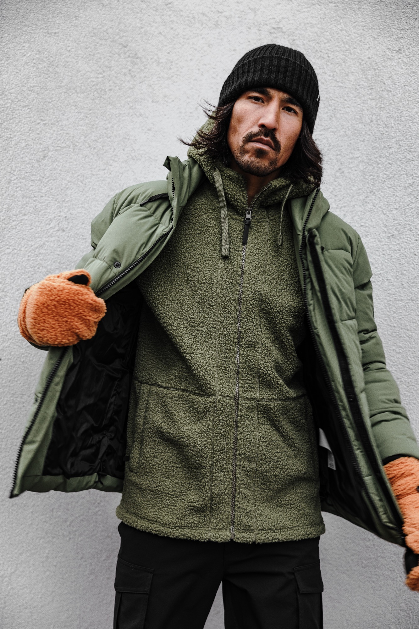 Halti Men's Brahe Puffer Jacket - Miesten talvitakki Musta 06