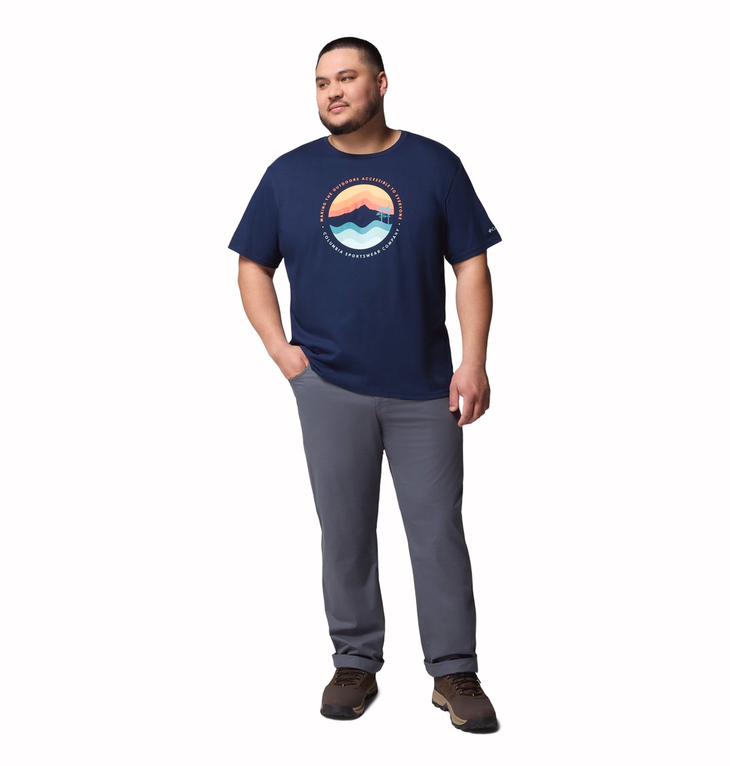 Columbia Men's Path Lake Graphic II Big Tee Navy 03