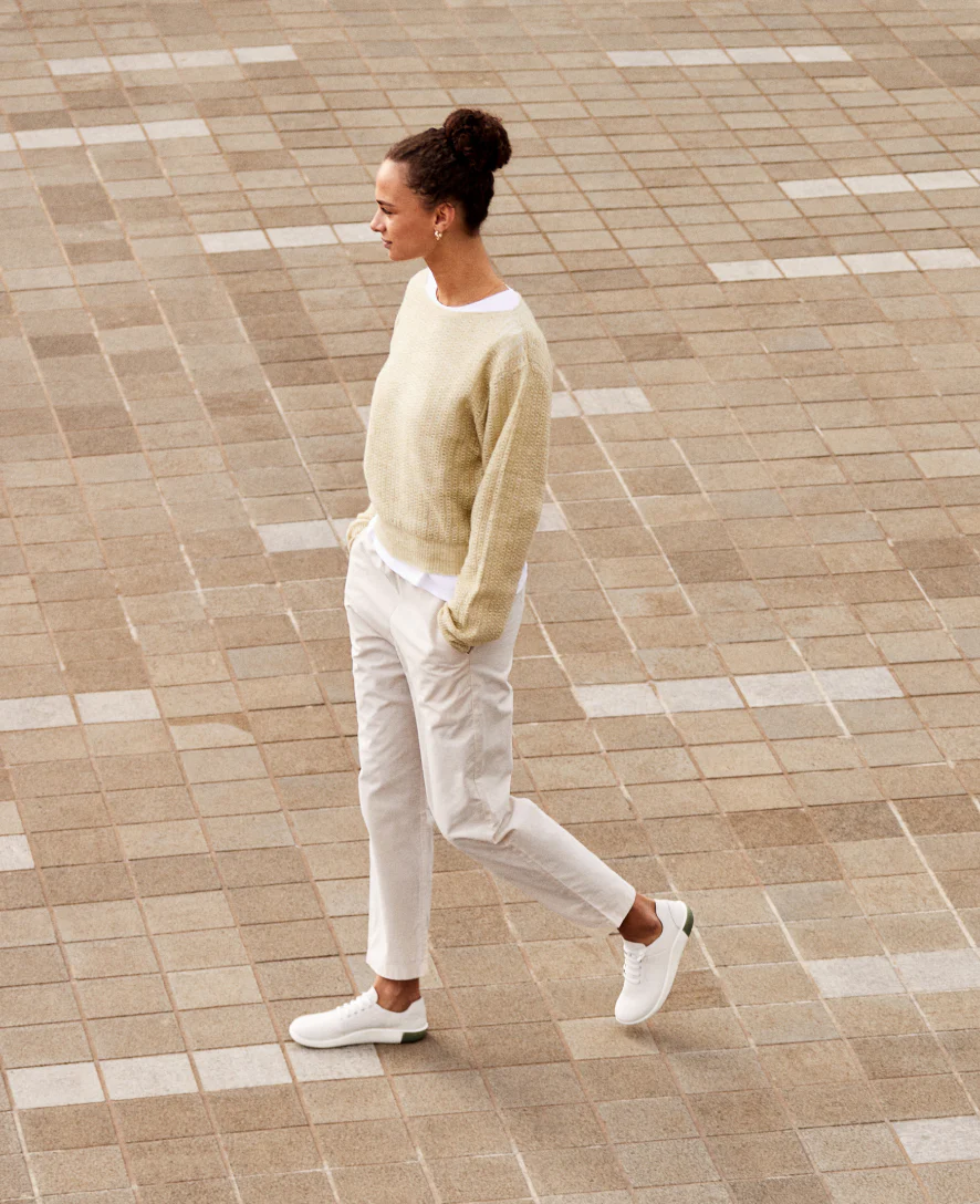 Keen Women's KNX Leather Sneaker White 03