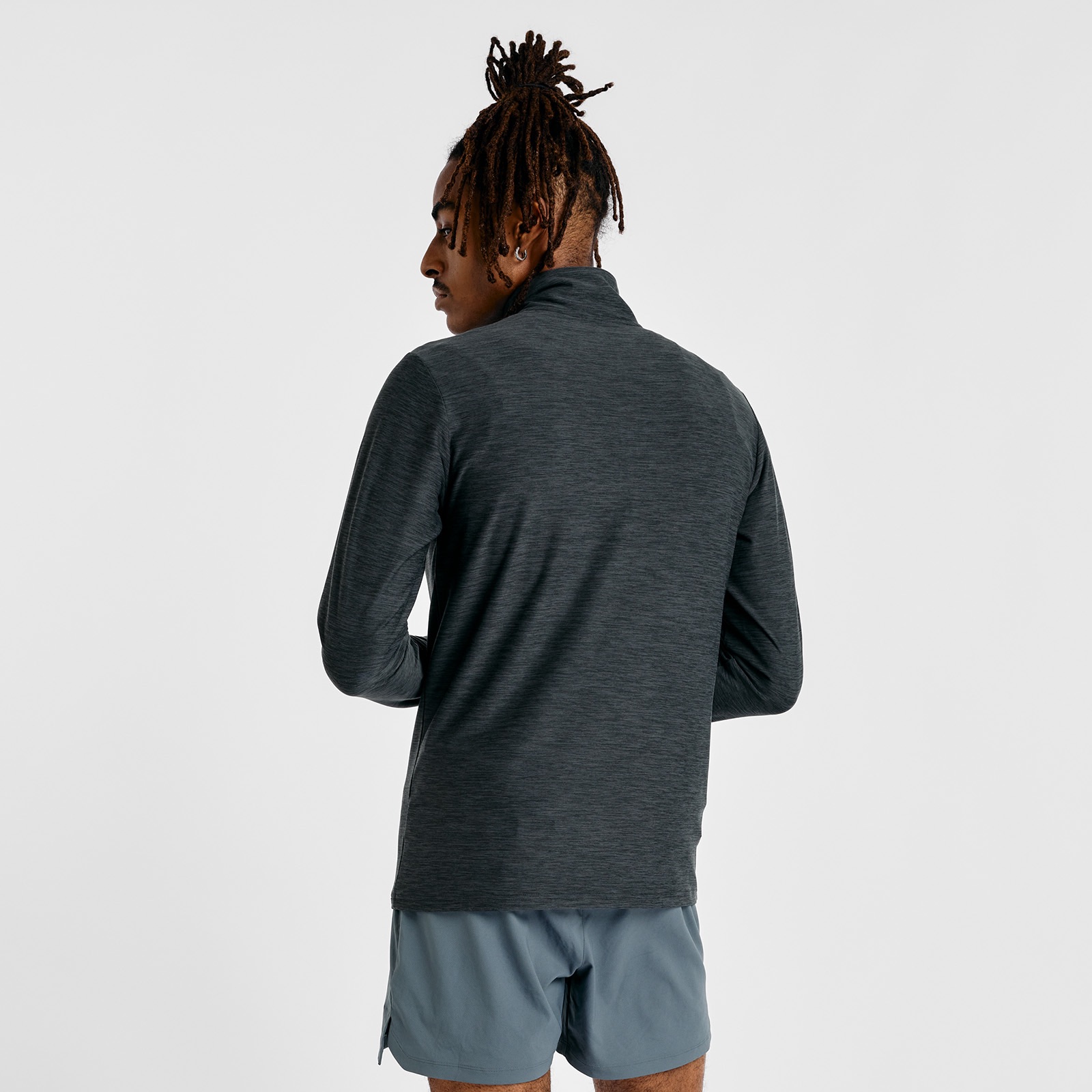 New Balance Men's Space Dye 1/4 Zip Musta 05