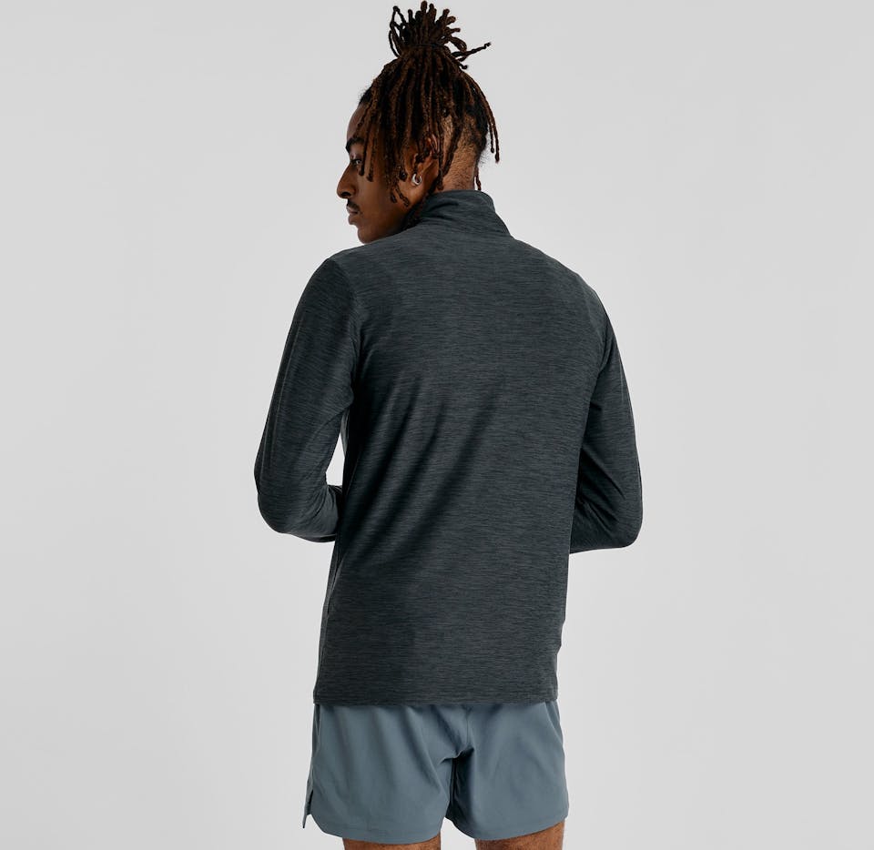 New Balance Men's Space Dye 1/4 Zip Musta 05